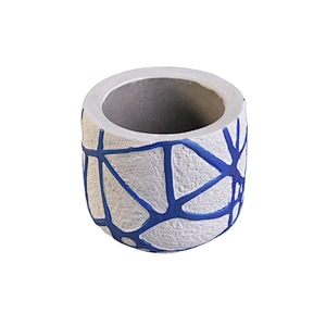 Wholesales decorative blue empty cement candle container 8oz 10oz