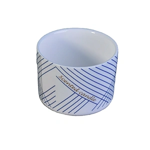 Sunny home decoration white scented ceramic candle holder
