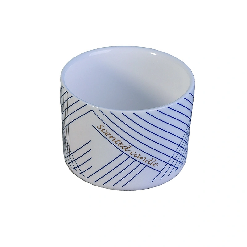 Sunny home decoration white scented ceramic candle holder
