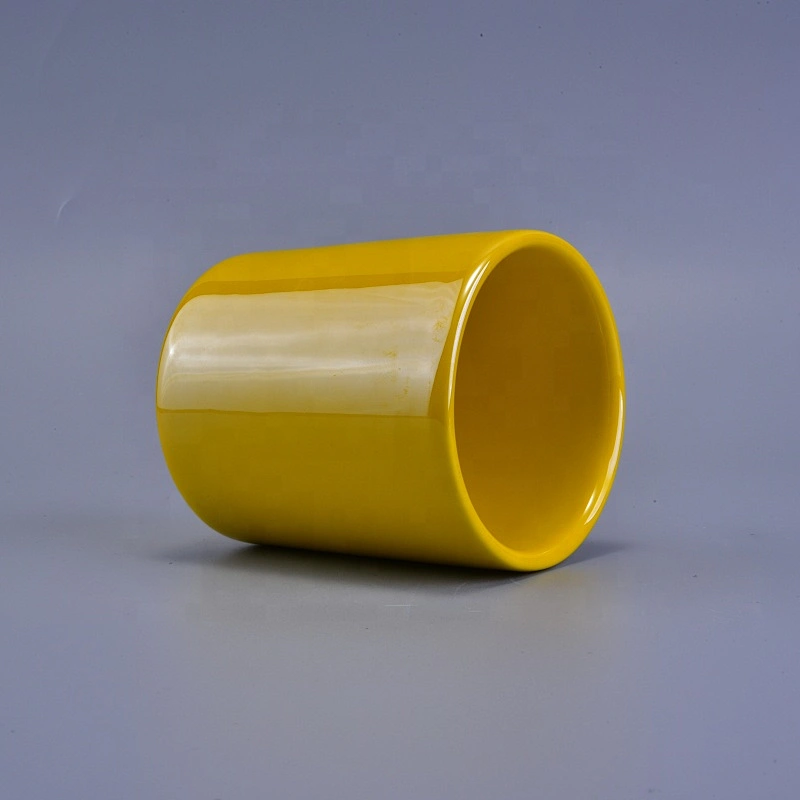 10oz gold pillar bling ceramic candle holders