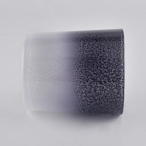 luxury iridescent glass candle jar