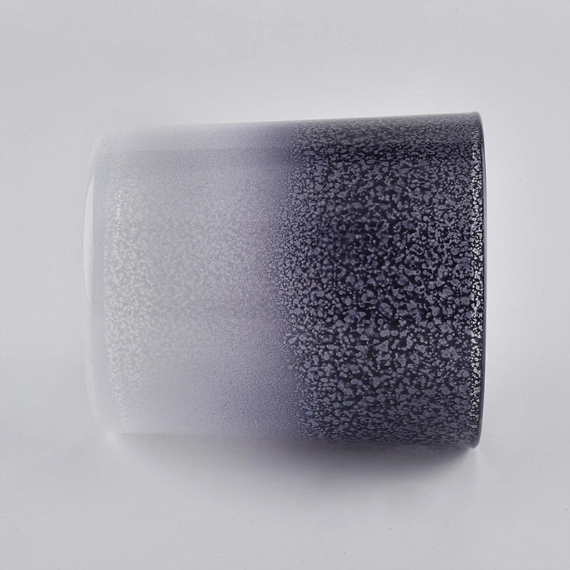luxury iridescent glass candle jar
