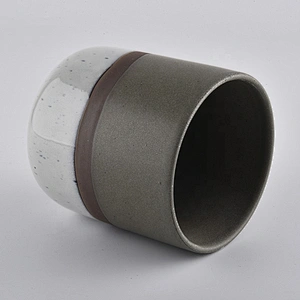 Bulk home decor custom cylinder candle ceramic jars 6oz 8oz 10oz