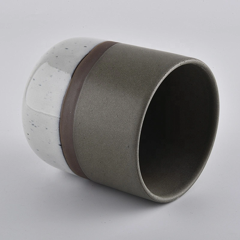 Bulk home decor custom cylinder candle ceramic jars 6oz 8oz 10oz