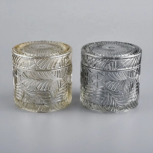 Sunny glassware luxury empty crystal glass candle container with lids 8oz 10oz 12oz