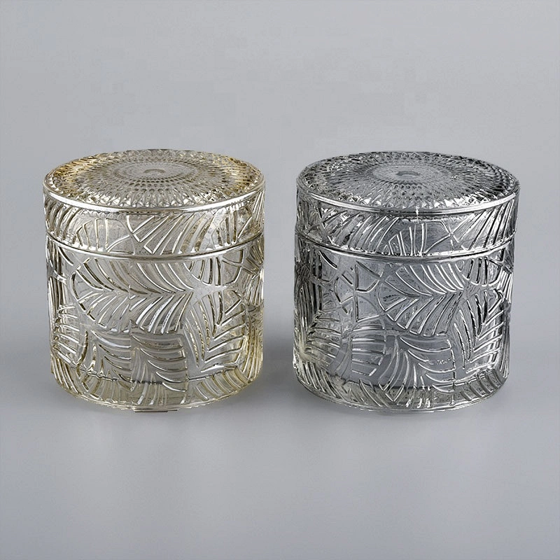 Sunny glassware luxury empty crystal glass candle container with lids 8oz 10oz 12oz