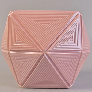 Wholesales wedding table Custom Hexagon scented glass candle holder