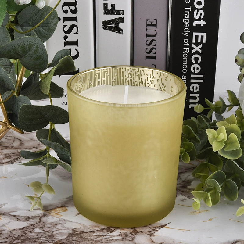 Sunny golden matte tealight candle glass jar holders 10oz 20oz