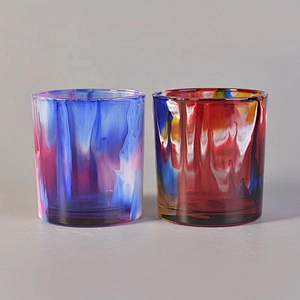 8oz Christmas empty decorative glass candle jars