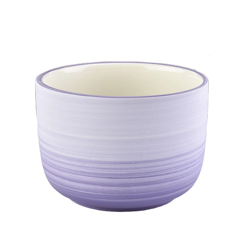 Sunny customised empty matte purple Ceramic Candle holders