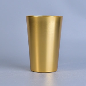 Decorative Gold Candle Holder Metal Material