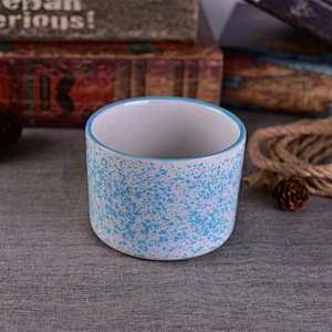 Wholesales blue round religious ceramic candle holder