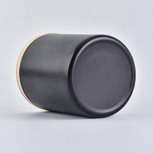 6oz 8oz 10oz Matte Black Glass Candle Jars with Lids