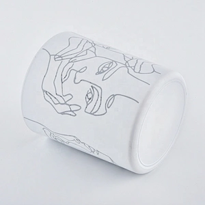 luxury white glass custom candle glass jars