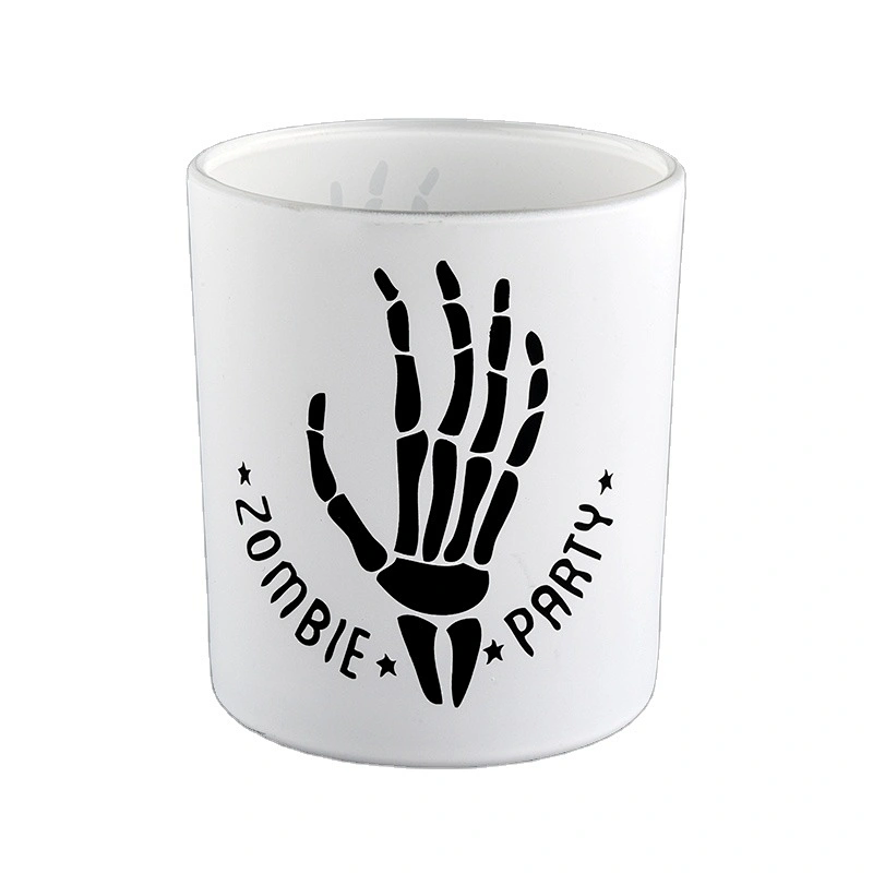 Party decoration white votive frosted candle glass holder 10oz 12oz