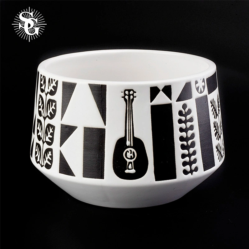 Sunny custom pattern 1000ml ceramic candle holders with cheap price