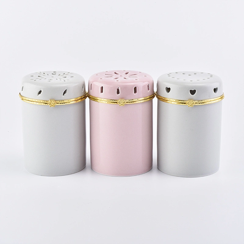 Heart shape ceramic candle holders for home decor scented candle