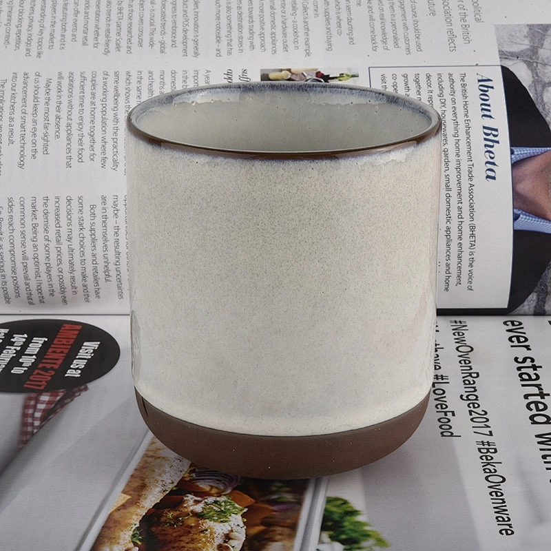 Wholesales cylinder votive ceramic candle vessels jar 8oz 10oz