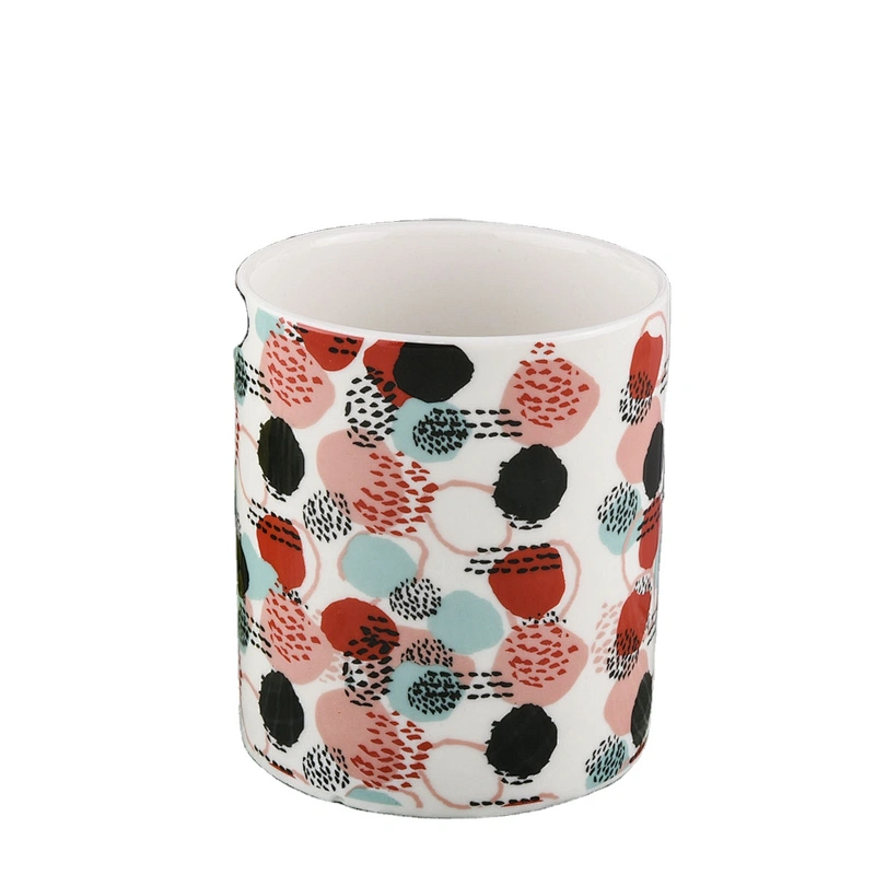 Wholesales custom design empty ceramic candle jar holder 10oz