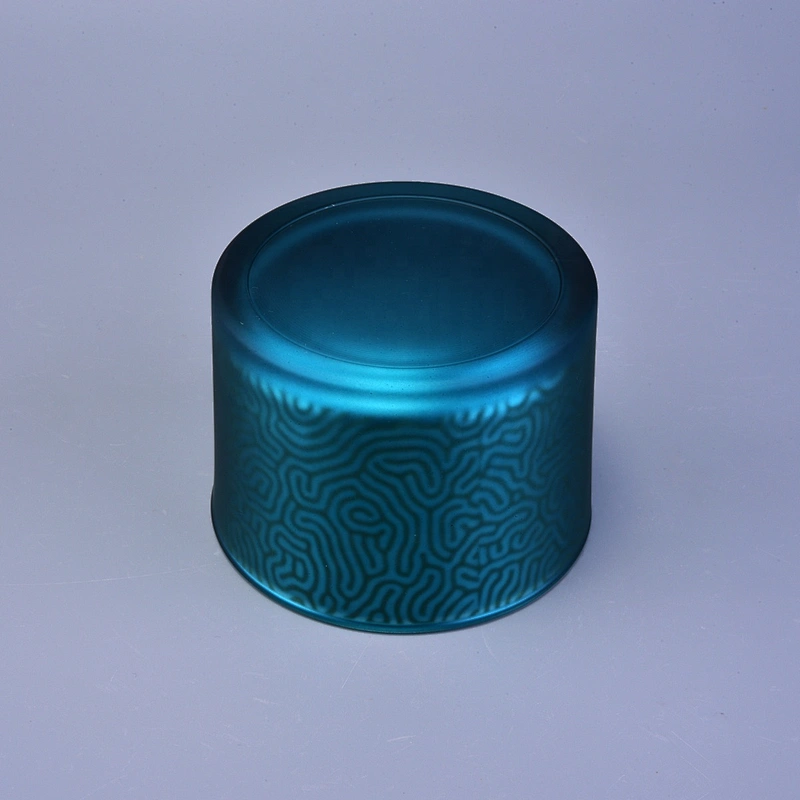 Sunny custom electroplated glass candle jar holder for home decor