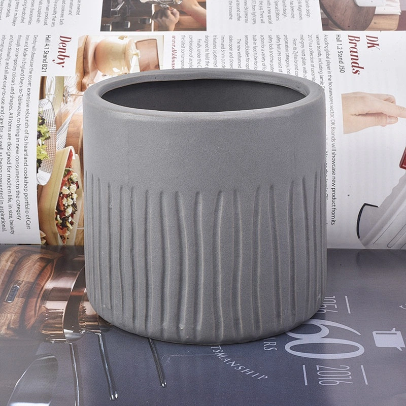 Custom grey decorative candle vessel wholesales