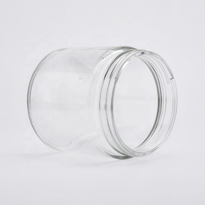 Sunny custom decorative large clear glass candle containers 20oz