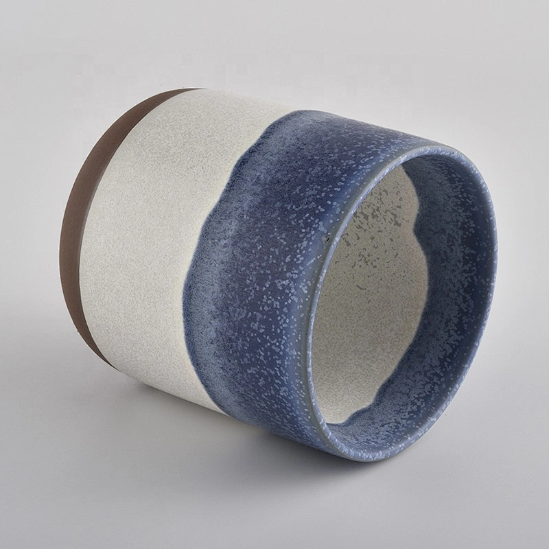 Wholesales fancy cylinder custom ceramic candle holder 6oz 8oz
