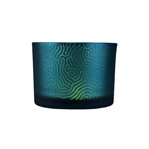 Sunny custom electroplated glass candle jar holder for home decor