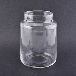 High clear glass candle jar tin home decor