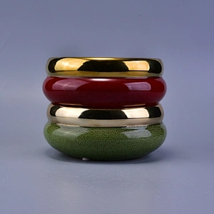 Sunny custom empty large ceramic candle holder container 10oz 20oz