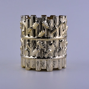 ODM OEM Wholesales luxury gold custom empty glass candle holder