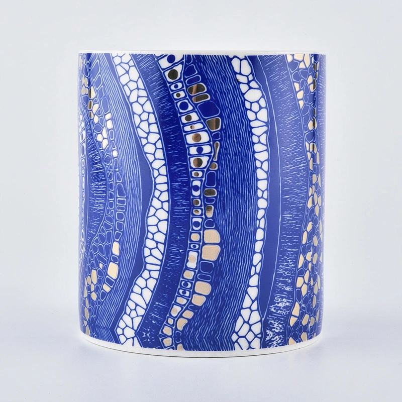 Custom Beautiful High Quality Ceramic Candle Vessels For Home Decoration