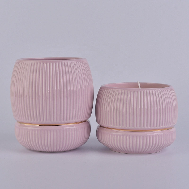 Sunny glassware design luxury color tealight ceramic candle holders 8oz 10oz 12oz