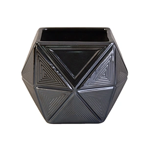 10oz 14oz Sunny black Hexagon scented glass candle holder