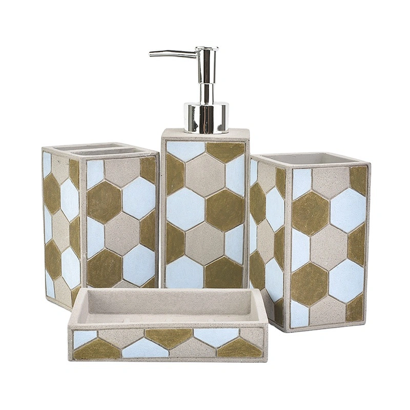 New Product 4 Pieces Concrete Bathroom Accessories Set