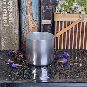 Simple and Luxury Silver Metal Candle Jar