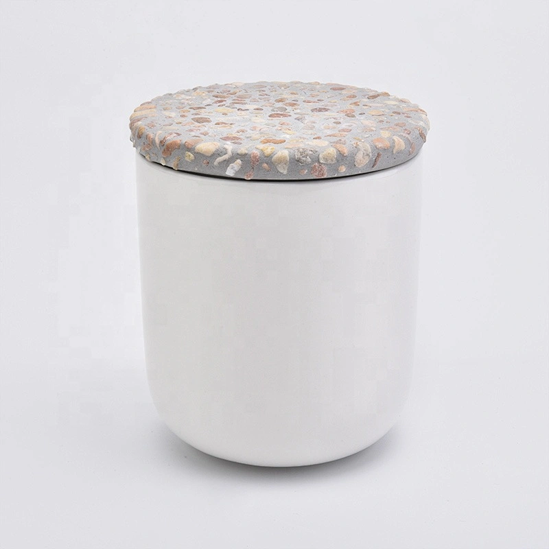 luxury cement customized lid for candle jars holder