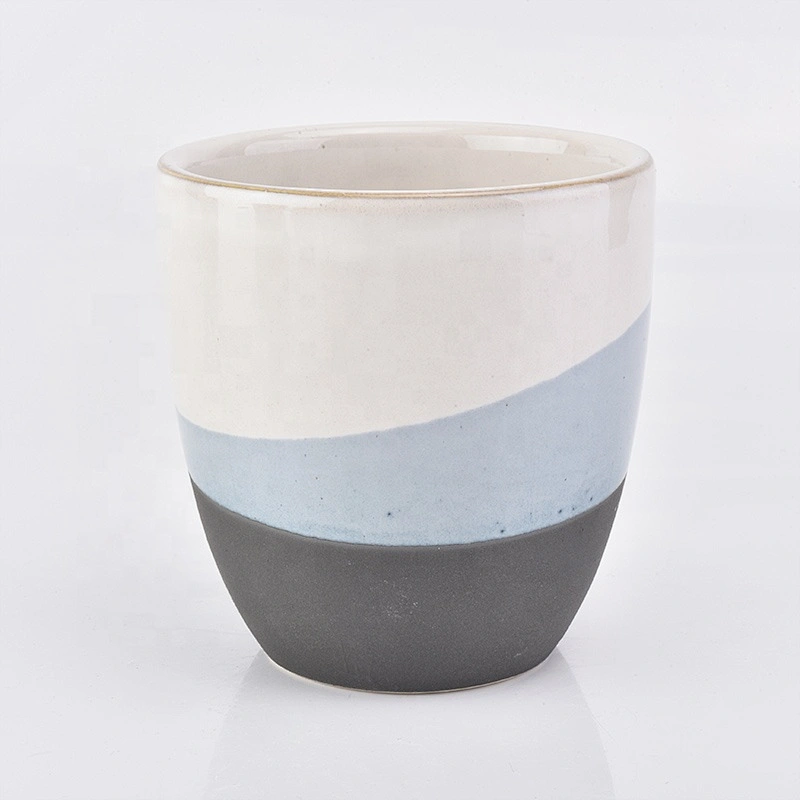 Modern Customized empty matte candle ceramic holders
