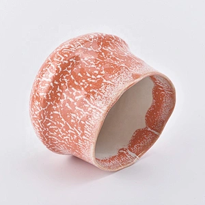 Irregular color glazed ceramic candle holder home decor
