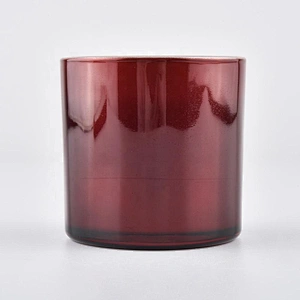 Sunny luxury custom empty tealight red glass candle jar holder