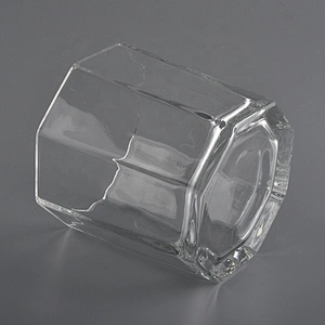 Sunny decorative clear hexagon soy wax candle glass jar 8oz 10oz