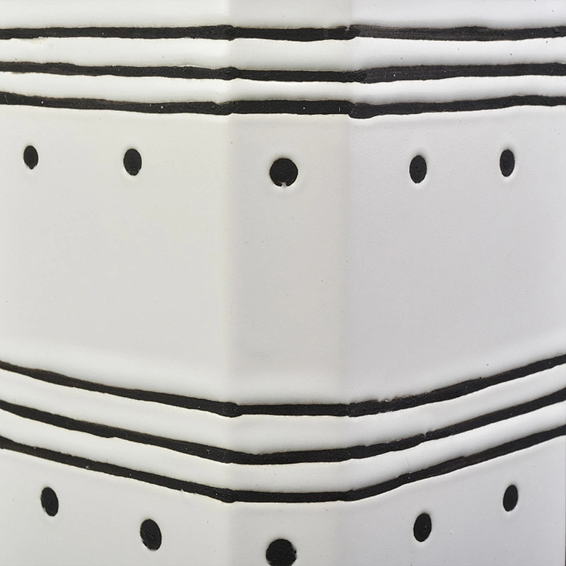 glazing white ceramic bath accessories sets simple pattern ceramic bottle lotion dispenser