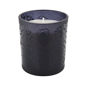 Sunny custom matte decorative black glass candle tumblers