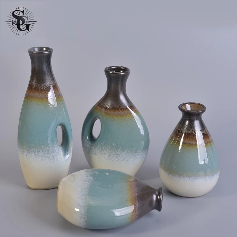 Sunny 185ml 162g brown reed diffuser ceramic bottle with top sell