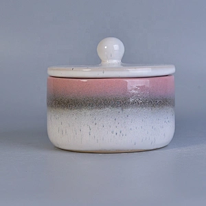 10oz 12oz 14oz Home decor ceramic candle jar with lid