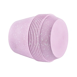 Wholesales decorative frosted pink empty cement candle holders