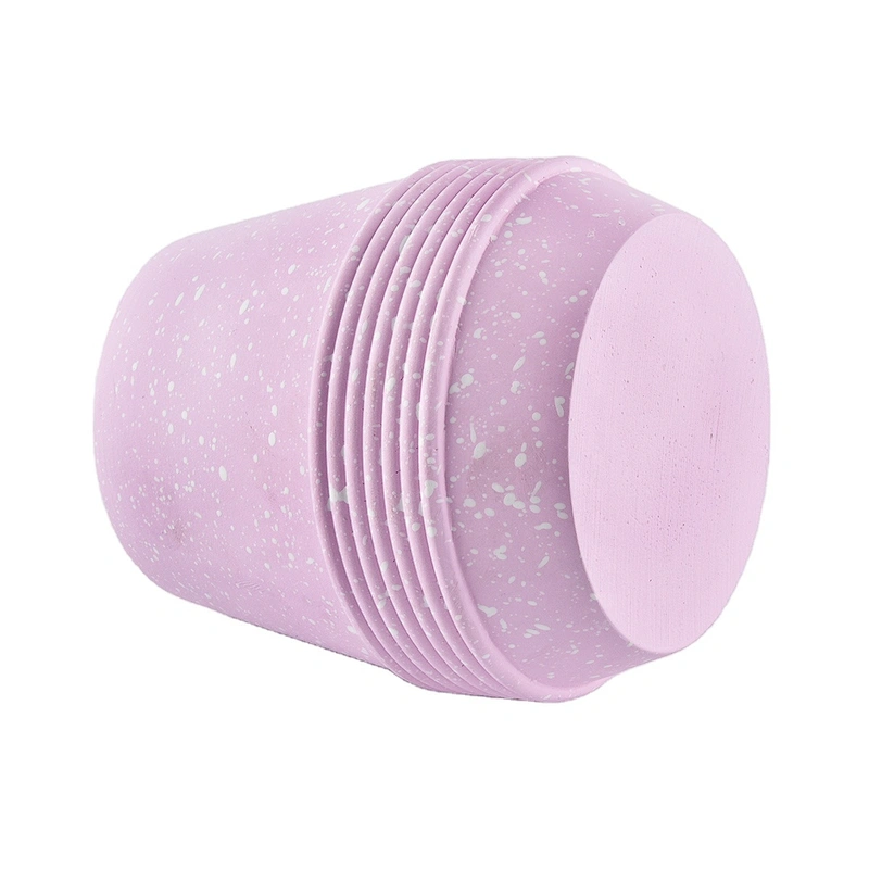 Wholesales decorative frosted pink empty cement candle holders