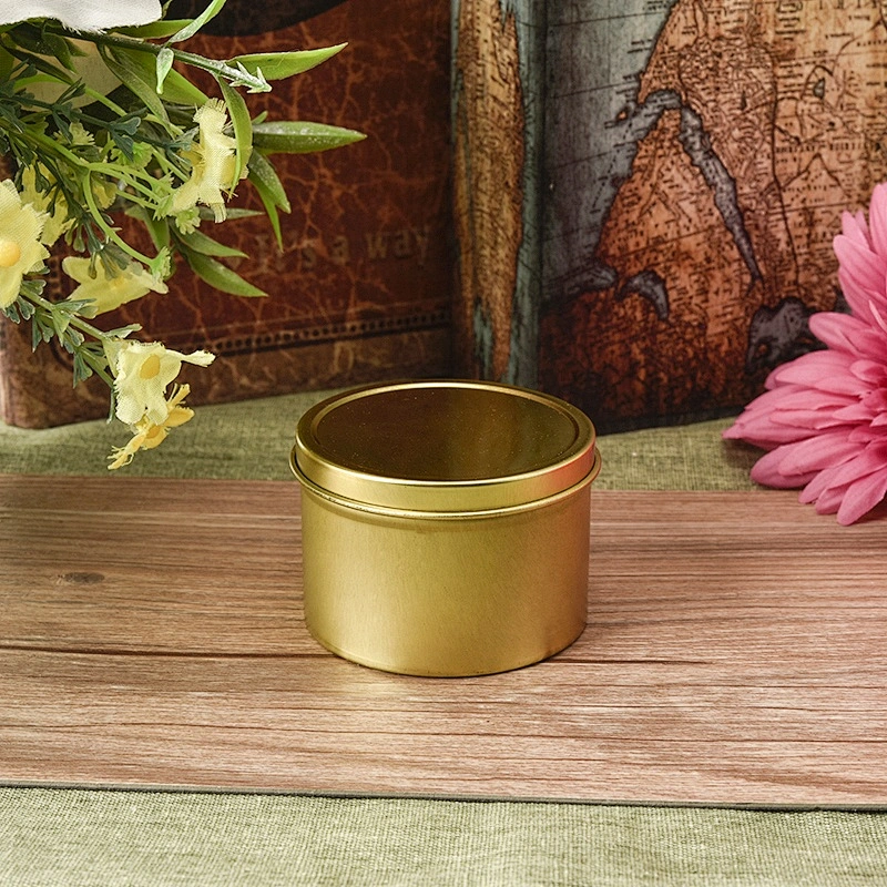 Luxury Metal Aluminum candle tins with lid