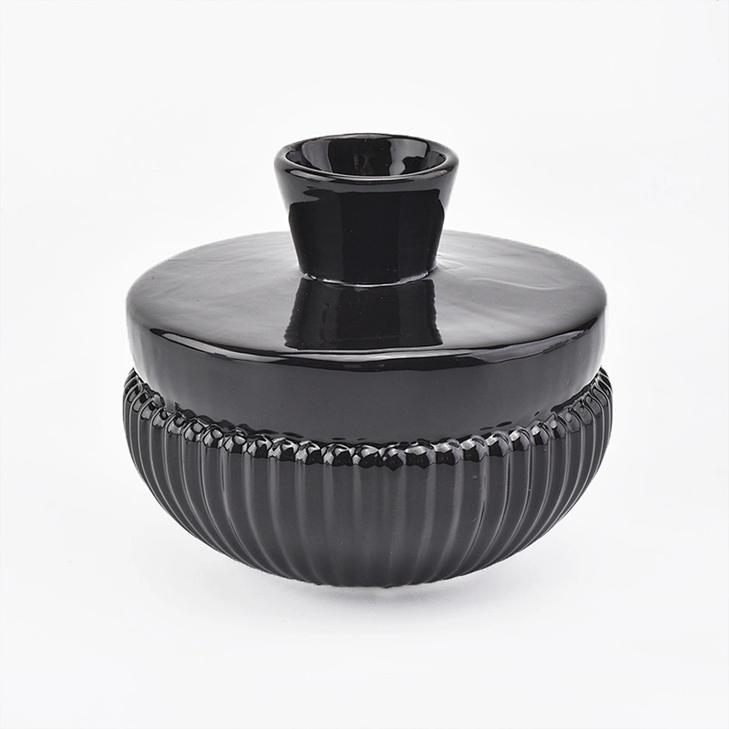 230ml black ceramic reed diffuser bottles for home fragrance
