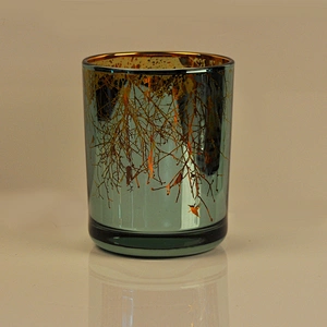 10oz 20oz Wholesales laser electroplated glass candle holders for home decor